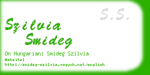 szilvia smideg business card